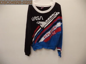 NWT Women's NASA Crewneck Knit Sweater, Black, XXL, 4J0NAS461, 490060314092 - Picture 1 of 4