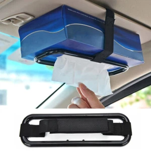 Visor Back Seat Napkin Box Car Tissue Holder Auto Elastic Belt Sun Paper Rack AU - Picture 1 of 11