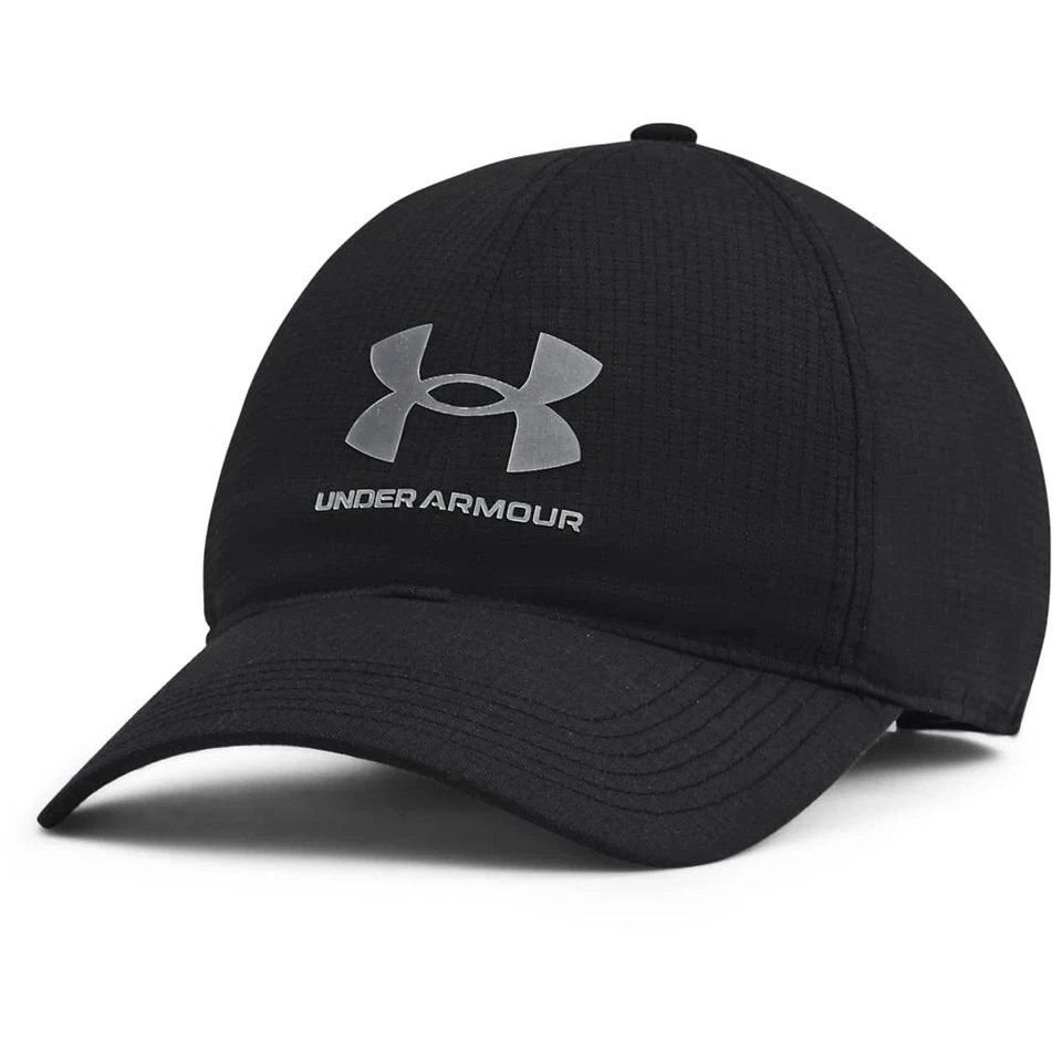 Under Armour Men's UA Iso-chill ArmourVent Adjustable Hat Cap Black Fit Lid
