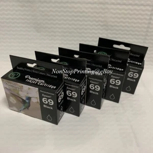 5x tinta negra para Epson 69 T0691 lápiz óptico CX5000 6000 8400 NX200 215 WF500 600 610 615 - Imagen 1 de 1