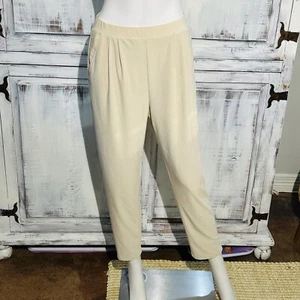 Leith Tan Pullon Elastic Waist Flowy Womens S Pants - Picture 1 of 6