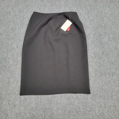 NUEVO CON ETIQUETAS Larry Levine Classics Falda Lápiz Mujer 10 Negro Carrera Oficina Trabajo Ropa Foto 1 de 4