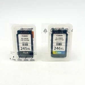 Genuine Canon PG-245XL High Yield Black & CL-246XL High Yield Clr Ink Cartridges - Picture 1 of 5