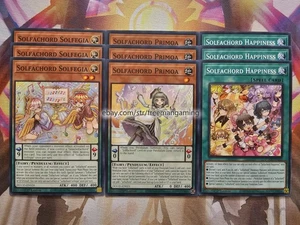 Yugioh Solfachord Deck Core Set 9 cartas DOOD Solfegia Primoa Happiness Pendulum - Imagen 1 de 4