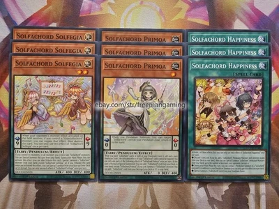 Yugioh Solfachord Deck Core Set 9 card DOOD Solfegia Primoa Happiness Pendulum - Image 1 of 4