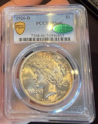 1926-D Peace Dollar $ MS66 PCGS ~ CAC - Incredible Luster!! Accepting Offers! - Image 1 of 4