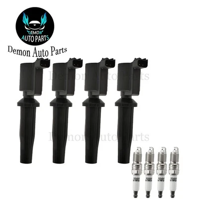 4pcs Ignition Coil and Spark Plug For 2005-2008 Mazda Tribute 2.3L 2.5L L4 - Image 1 of 4