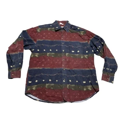 The Territory Ahead mens large button down shirt print fun aztec cool gorp rei - Image 1 of 4