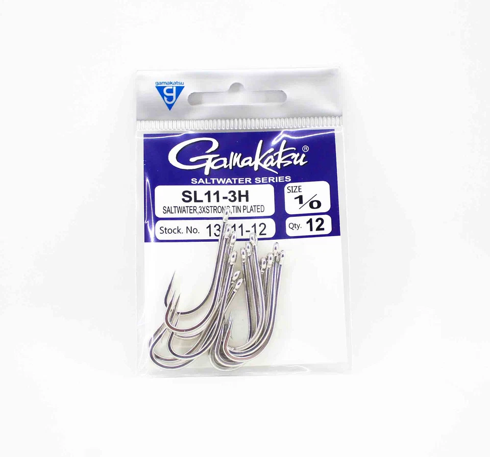Gamakatsu Sl11-3h 13510-12 Saltwater Hook Size 1 Prepack