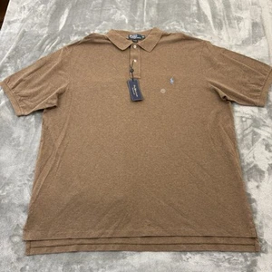 Ralph Lauren Polo Shirt Men's 4XLT Brown Short Sleeve The Mesh Heather - Picture 1 of 4