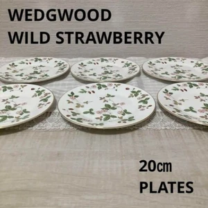 6 Wedgwood Wild Strawberry Plate 20cm Bone China Set of 6 - Picture 1 of 5