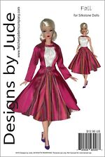 Fall Dress & Coat Doll Clothes Sewing Pattern for Silkstone Barbie Dolls