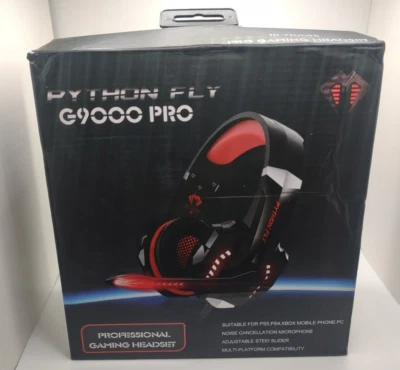 Python Fly G9000 Pro Headphone Gaming Headphones PS5 XBOX PC Slight Box Damage - Image 1 of 2