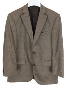 CARL GROSS Hearst SS Blazer Men's (UK) 40 Single Breasted Cashmere Herringbone - Picture 1 of 8