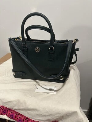 NWT Tory Burch Robinson Small Multi Tote in Green with Dust Bag - Image 1 of 4