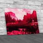 El Capitan And Merced River Yosemite National Park Pink Canvas Print Large