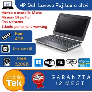 PC RICONDIZIONATO RIGENERATO NOTEBOOK PORTATILE OTTIMO INTEL CORE I5 WINDOWS 10 - Foto 1 di 3