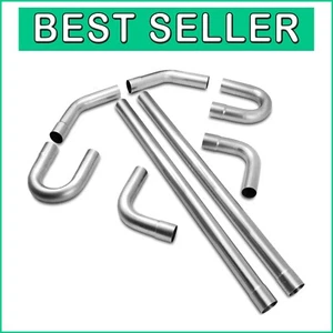 High-Quality 3'' Exhaust Kit with Straight & U-Bend Pipes - 16-Gauge Mild Steel - Picture 1 of 9