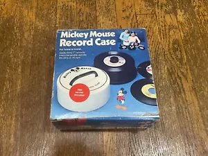 Vintage Mickey Mouse Record Case & Box - 45 33 RPM Records Disney 1970's - Picture 1 of 5