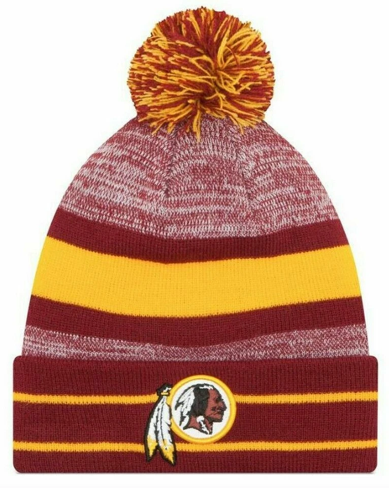 Boné gorro de malha New Era Washington Redskins com cores Pom Commanders Team - Imagem 1 de 1