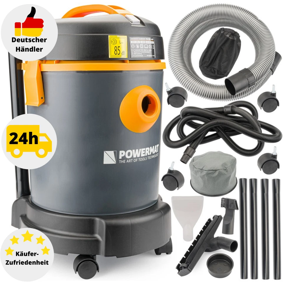 Poolsauger Teichsauger Schlammsauger 25L Nass Trockensauger Pool Reiniger 1600W - Bild 1 von 4