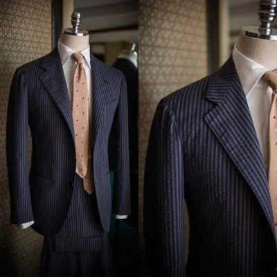 Мужской костюм стандартного покроя однобортный летний пляжный с вырезом лацкан смокинги Seersucker - Изображение 1 из 4