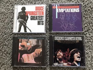 4 Cds Bruce Springsteen Temptations Eric Clapton Creedence Clearwater Revival VG - Picture 1 of 12
