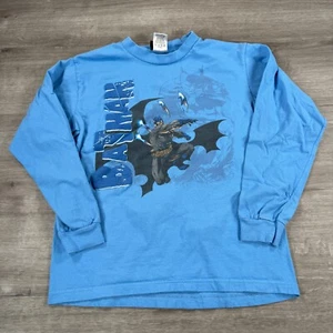 Vintage 90er Batman T-Shirt Langarm DC Youth Kinder Large Cartoon - Bild 1 von 6