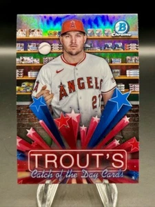 2025 Bowman - Mike Trout Hobby Stars Chrome #HS-6 Los Angeles Angels - Picture 1 of 3
