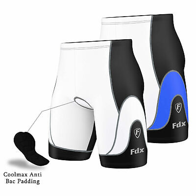 FDX Mens Pro Cycle Cycling Shorts Coolmax® Anti-Bac Padded Cycling Tight Shorts • 18.04€