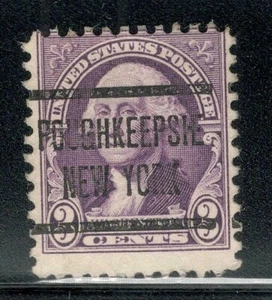 Sc # 720 ~ 3 cent Washington by Gilbert Stuart, Precancel, POUGHKEEPSIE NEW YORK - Picture 1 of 1