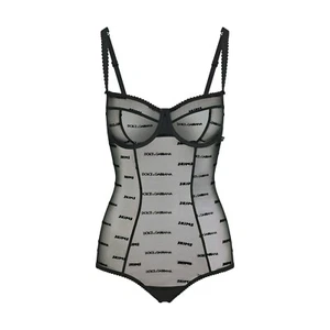 DOLCE&GABBANA X SKIMS ULTRA FINE MESH LOGO BRIEF BODYSUIT - NWT *SOLD OUT ONLINE - Picture 1 of 9