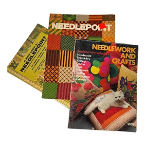 3 Vtg Needlework and Crafts Books Simplicity 123 Home Guides Carol Cheney Rome - Picture 1 of 23
