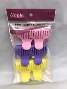 ANNIE 6 MORSETTI A RULLO CALDO #3164 COLORI ASSORTITI MORSETTI IN PLASTICA - Foto 1 di 3