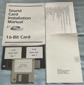 AUDIO 16-Bit Sound Card Windows 3.1 w/Sony CD-ROM Driver Software Disk UNTESTED - Picture 1 of 1