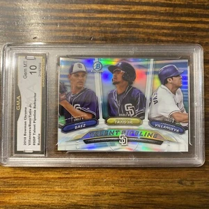 2018 Bowman Chrome Talent Pipeline Fernando Tatis Jr/Baez GMA 10 Gem Mint - Picture 1 of 4