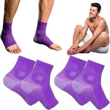 Purple Color Neuropathy Socks Nylon Comprex Ankle Sleeves  Running