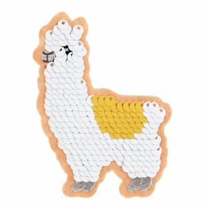 Lama Paillettes Ricamato Motivo Ferro Su O Toppa da Cucire Appliqué Ricamo - Foto 1 di 1