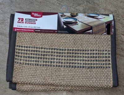 Better Homes & Gardens Gray Striped Decorative Table Runner 14" x 72" BRAND NEW - Image 1 of 3