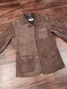 Passports Jacket Women Large Brown Leather Western Retro 90s Vintage Clean - Picture 1 of 10