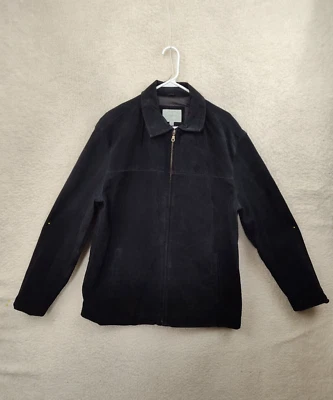 Linea Uomo Hombres Chaqueta Mediana Negra 100% Poliéster Cremallera Completa Cuello Prendas Exteriores Foto 1 de 4