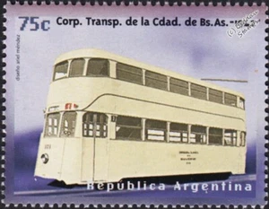 1942 CATITA IMPERIAL Buenos Aires Double-Decker Tram Stamp (1997 Argentina) - Picture 1 of 1