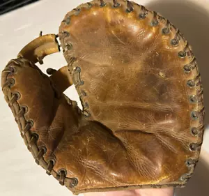 Vintage Goldsmith "Les Powers" Baseball Glove Greased Palm AB35 Horsehide Left - Picture 1 of 12