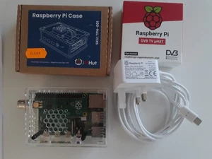 Raspberry Pi 4 Model B 1Gb ram, power supply, case, TV hat, heatsinks fitted - Afbeelding 1 van 12