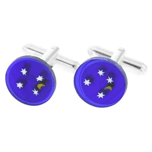 Gemelos GlassOfVenice Murano vidrio Millefiori - noche estrellada - 1/2 pulgada - Imagen 1 de 5
