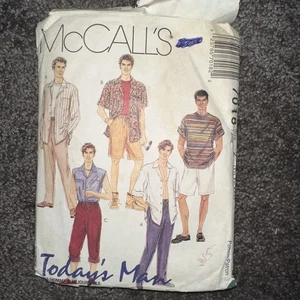Mccalls 7018 Today’s Man Shirt Tshirt Pants Shorts Sewing Pattern Sz XL XXL XXX - Picture 1 of 9