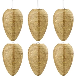 6 Pack Wasp Nest Decoy Outdoor Hanging Fake Bees Hornet Nest Traps - Picture 1 of 7
