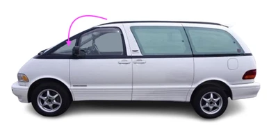 Se adapta a: Toyota Previa 1991-1997 Van lado del conductor ventana de ventilación delantera izquierda vidrio Foto 1 de 4