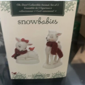 Dept 56 Snowbabies Oh,Deer! Collectible Animal, Set Of 2 Deer - Picture 1 of 3