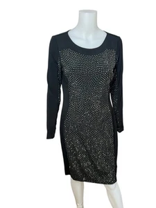 Calvin Klein Bodycon-Kleid schwarz Damengröße 8 Nieten Strass Stretch - Bild 1 von 7